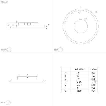 Eglo - LED Stropna svjetiljka LED/27W/230V