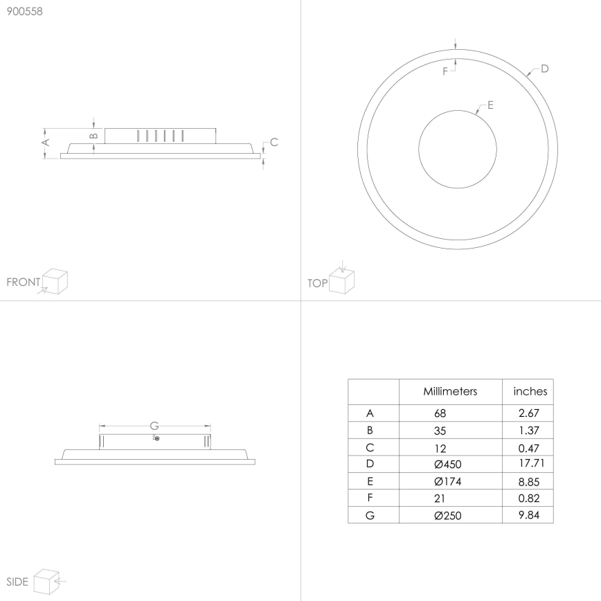 Eglo - LED Stropna svjetiljka LED/27W/230V