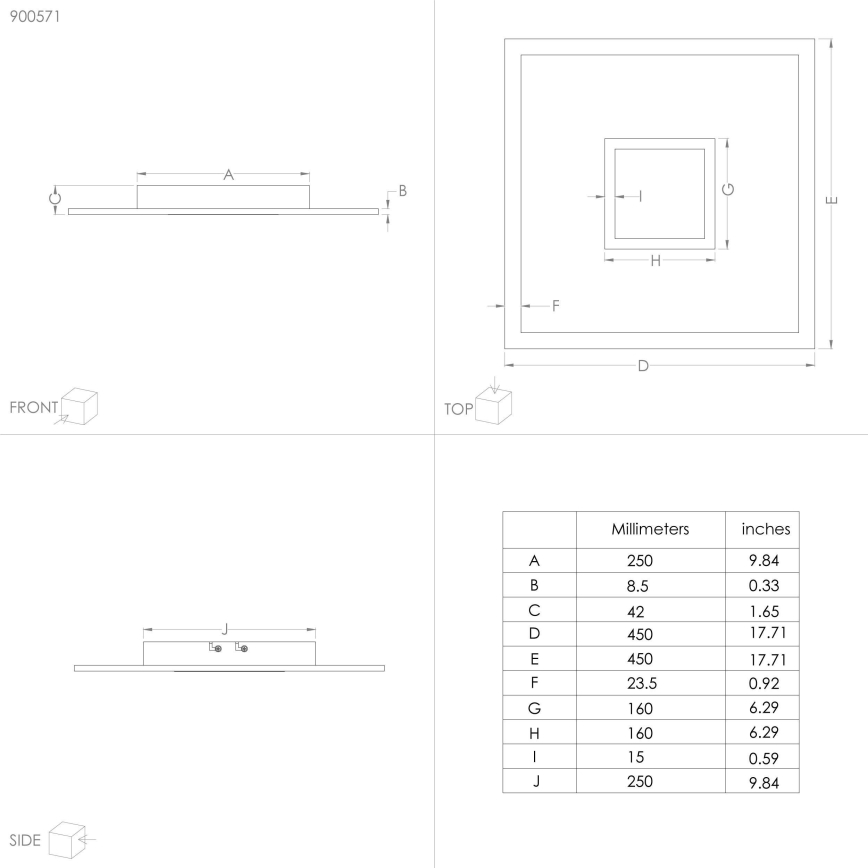 Eglo - LED RGBW Prigušiva stropna svjetiljka LED/21,5W/230V 3000-6000K + daljinski upravljač