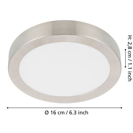 Eglo - LED Prigušiva stropna svjetiljka LED/11W/230V mat krom
