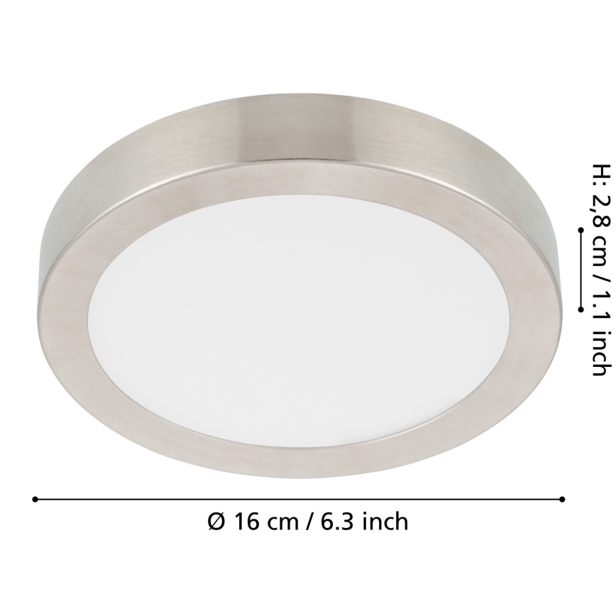 Eglo - LED Prigušiva stropna svjetiljka LED/11W/230V mat krom