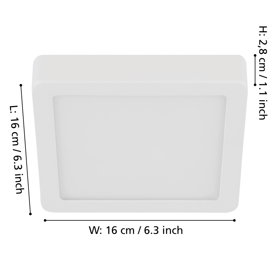 Eglo - LED Prigušiva stropna svjetiljka LED/11W/230V bijela