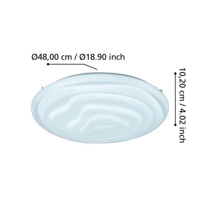 Eglo - LED Prigušiva stropna svjetiljka LED/20,8W/230V 3000-6500K + daljinski upravljač