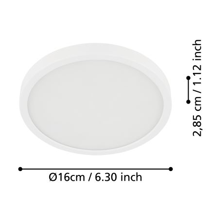 Eglo - LED Stropna svjetiljka za kupaonicu LED/11W/230V IP44 bijela