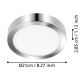 Eglo - LED Stropna svjetiljka za kupaonicu LED/17W/230V IP44 krom