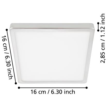 Eglo - LED Stropna svjetiljka za kupaonicu LED/11W/230V IP44 krom