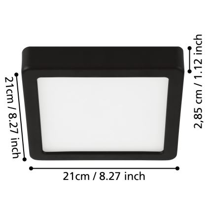 Eglo - LED Stropna svjetiljka za kupaonicu LED/17W/230V IP44 sjajni krom