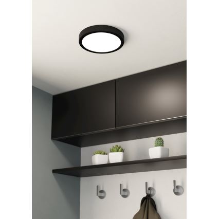 Eglo - LED Stropna svjetiljka za kupaonicu LED/17W/230V crna IP44