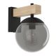 Eglo - Vanjska zidna svjetiljka 1xE27/40W/230V crna/drvo IP44
