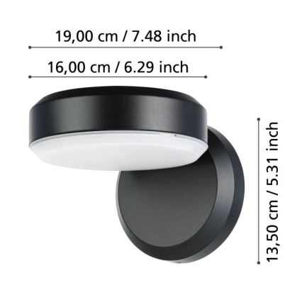 Eglo - LED Vanjska zidna svjetiljka LED/10,8/230V IP54