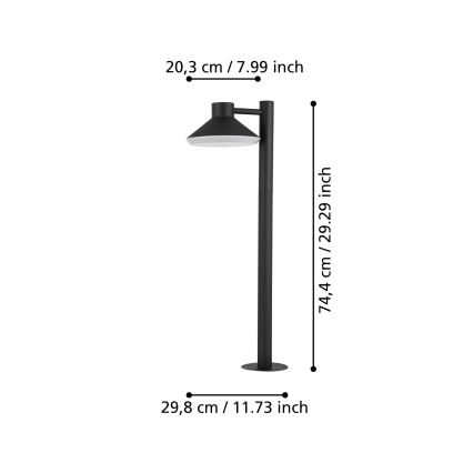 Eglo - LED Vanjska lampa 1xGU10/4,6W/230V IP44