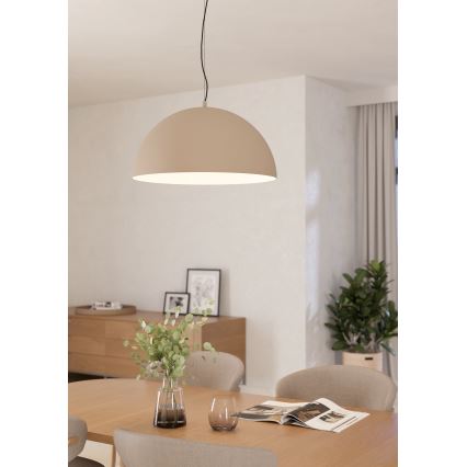 Eglo - Luster na sajli 1xE27/40W/230V bež