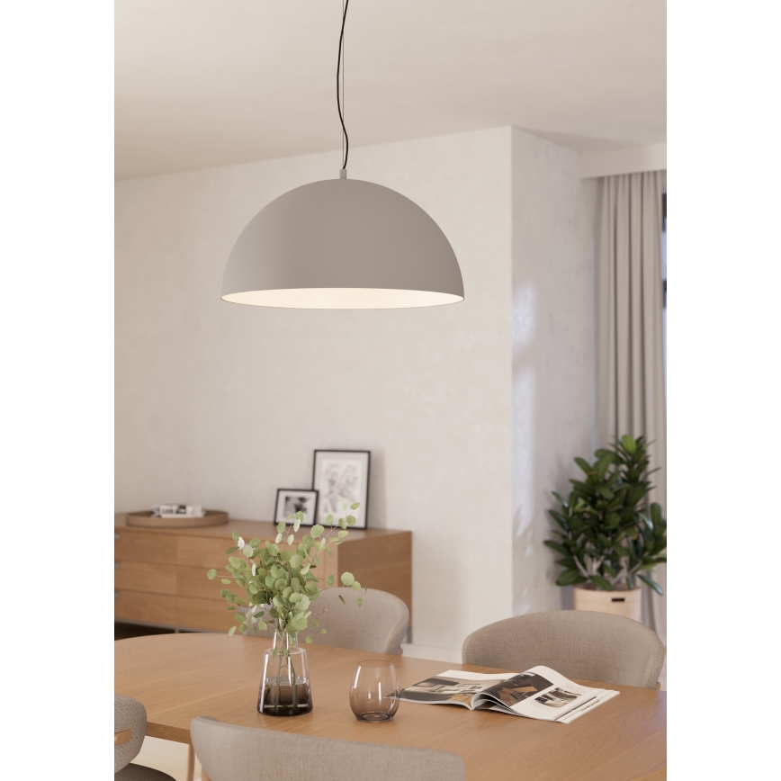 Eglo - Luster na sajli 1xE27/40W/230V siva