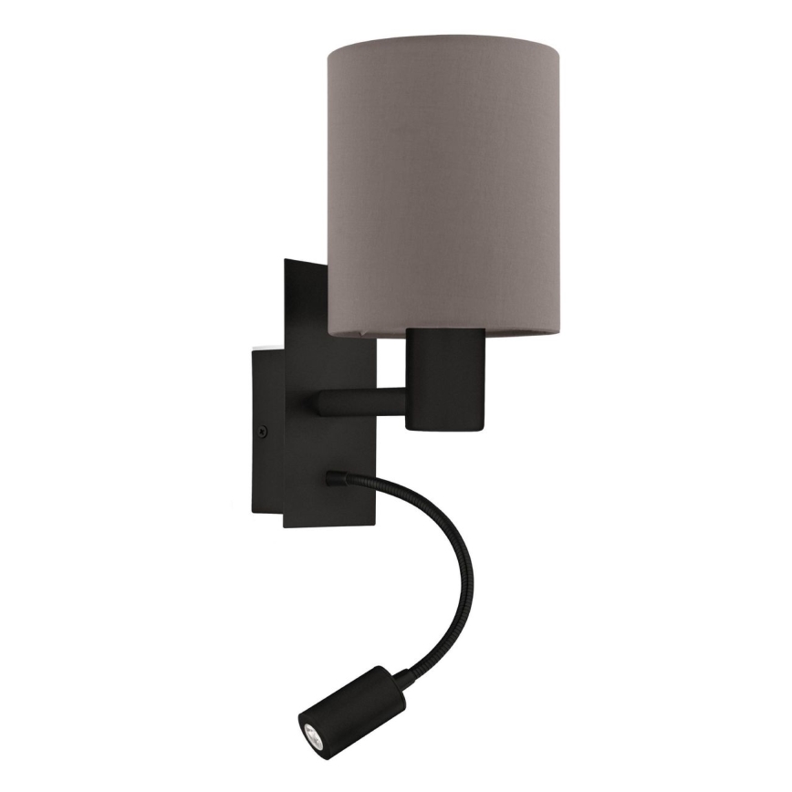 Eglo - LED Zidna svjetiljka 1xE27/40W/230V + LED/3,8W smeđa