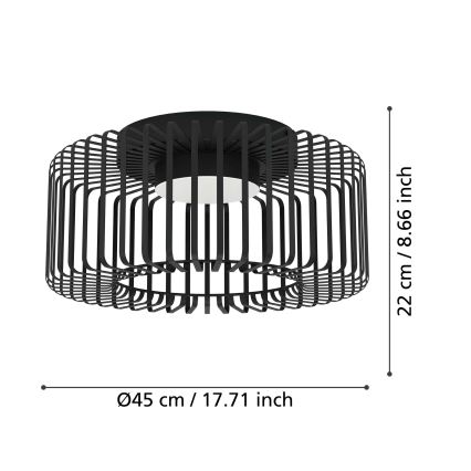 Eglo - LED RGBW Prigušiva stropna svjetiljka LED/22W/230V 2700-6500K