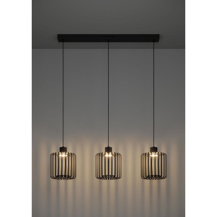 Eglo - LED RGBW prigušivački luster na užetu 3xLED/3,7W/230V 2700-6500K