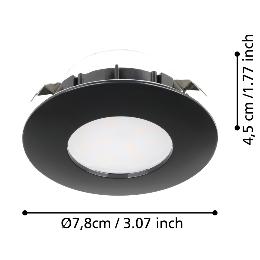 Eglo - SET 3x LED Ugradbena svjetiljka za kupaonicu PINEDA LED/4,9W/230V IP44