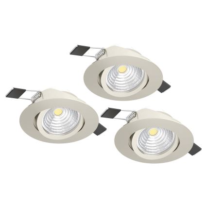 Eglo - SET 3xLED Prigušiva svjetiljka 3xLED/6W/230V mat krom