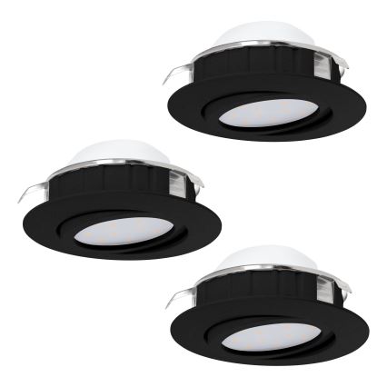 Eglo - SET 3x LED Prigušiva ugradbena svjetiljka PINEDA LED/5,5W/230V