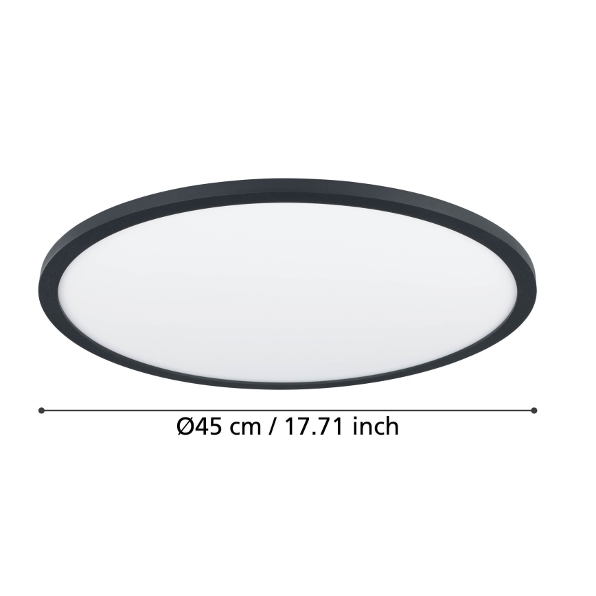 Eglo - LED stropno svjetlo s prigušivanjem LED/33,5W/230V promjer 45 cm crna