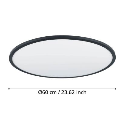 Eglo - LED Prigušiva stropna svjetiljka LED/41W/230V pr. 60 cm crna