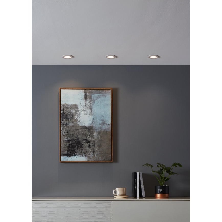 Eglo - LED RGBW Prigušiva ugradbena svjetiljka LED/4,7W/230V bijela