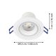 Eglo - LED RGBW Prigušiva ugradbena svjetiljka LED/4,7W/230V bijela