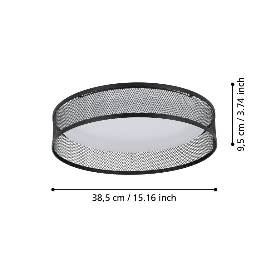 Eglo - LED Stropna svjetiljka LED/20W/230V crna