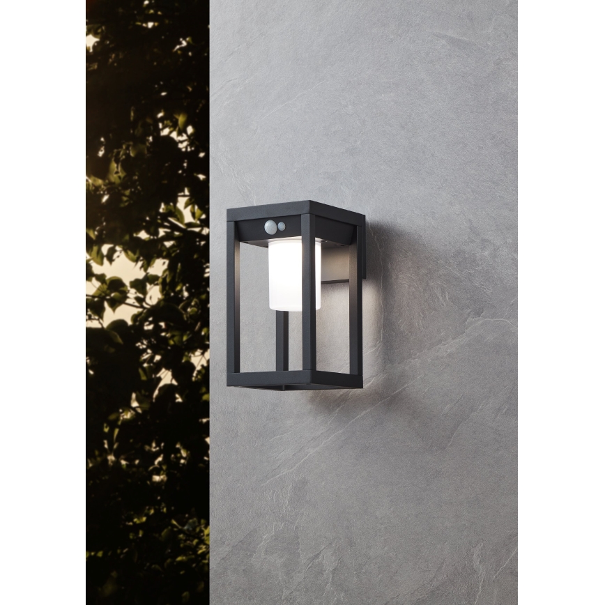 Eglo - LED Solarna zidna svjetiljka sa senzorom LED/3,7W/3,7V 2000 mAh IP44