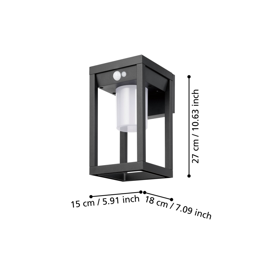 Eglo - LED Solarna zidna svjetiljka sa senzorom LED/3,7W/3,7V 2000 mAh IP44