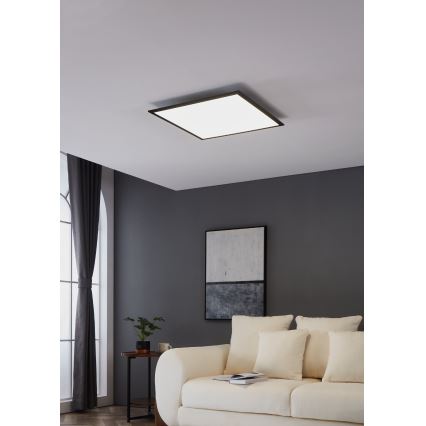 Eglo - LED Stropna svjetiljka LED/33W/230V 60x60 cm crna