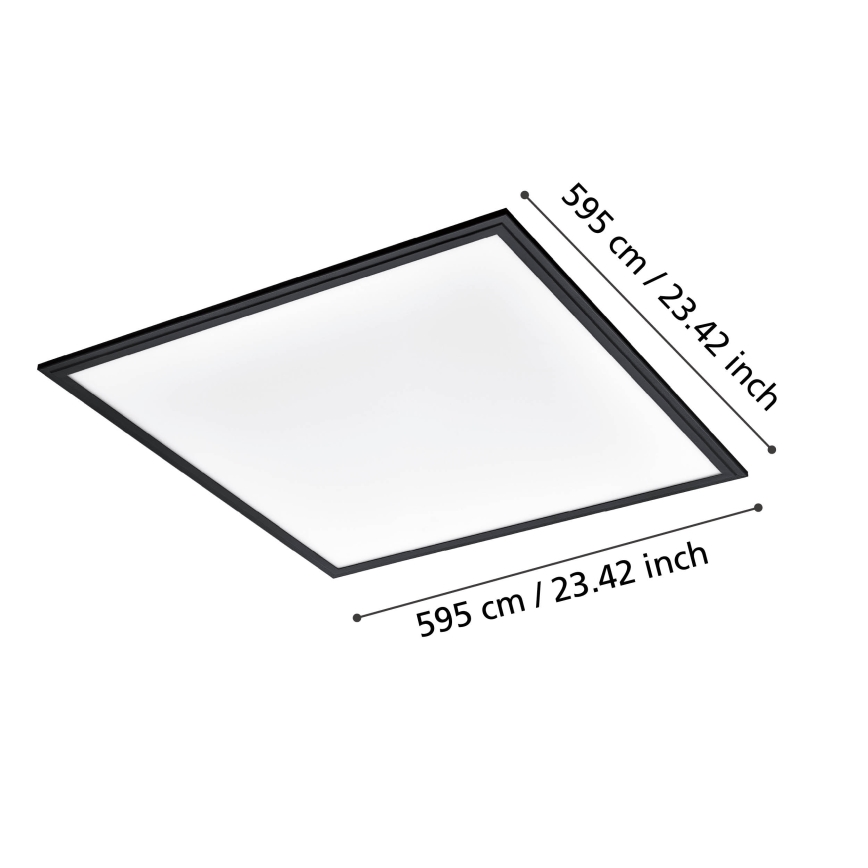Eglo - LED Stropna svjetiljka LED/33W/230V 60x60 cm crna