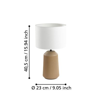 Eglo - Stolna lampa 1xE27/40W/230V krem