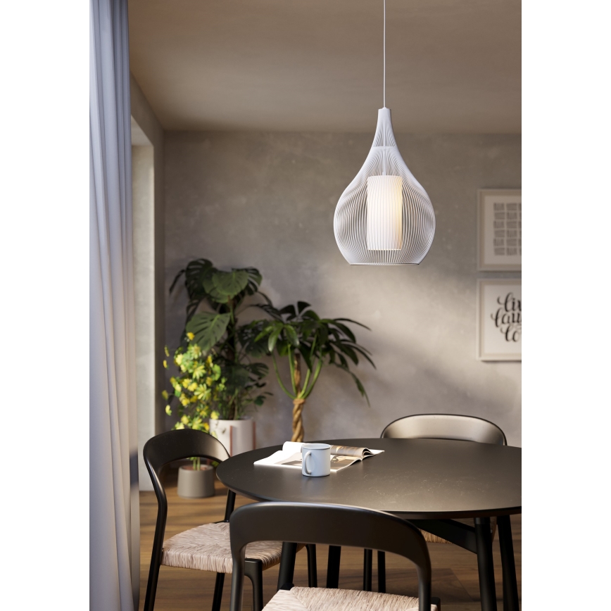 Eglo - Luster na sajli 1xE27/40W/230V bijela