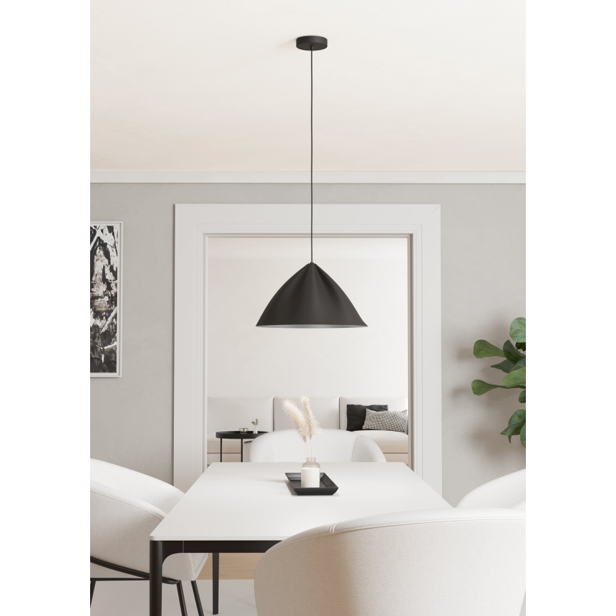 Eglo - Luster na sajli 1xE27/40W/230V crna