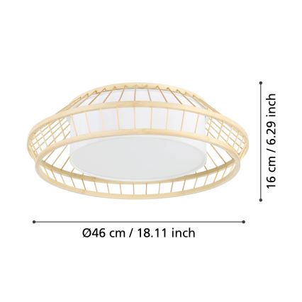 Eglo - LED RGBW Prigušiva stropna svjetiljka LED/22W/230V 2700-6500K