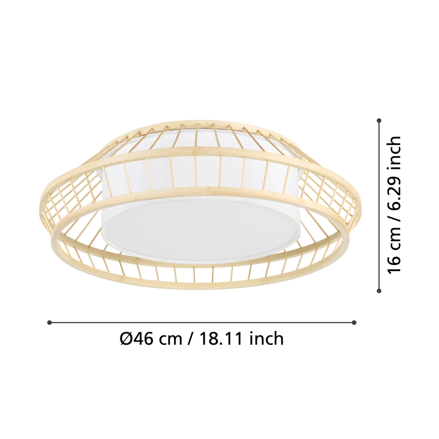 Eglo - LED RGBW Prigušiva stropna svjetiljka LED/22W/230V 2700-6500K