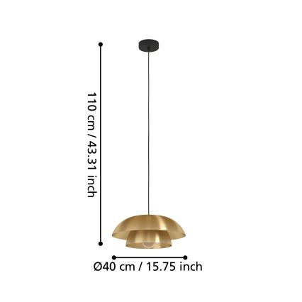 Eglo - Luster na sajli 1xE27/40W/230V