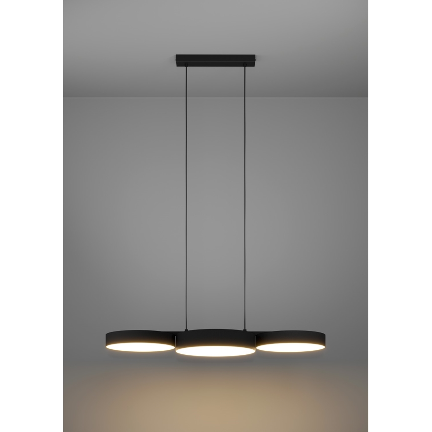 Eglo - LED RGBW Prigušivi luster na sajli 3xLED/7,5W/230V 2700-6500K crna
