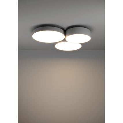 Eglo - LED RGBW Prigušiva stropna svjetiljka 3xLED/7,5W/230V 2700-6500K siva