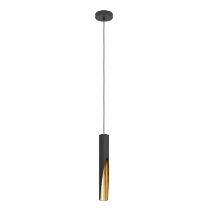 Eglo - LED Luster na sajli 1xGU10/4,5W/230V crna/zlatna
