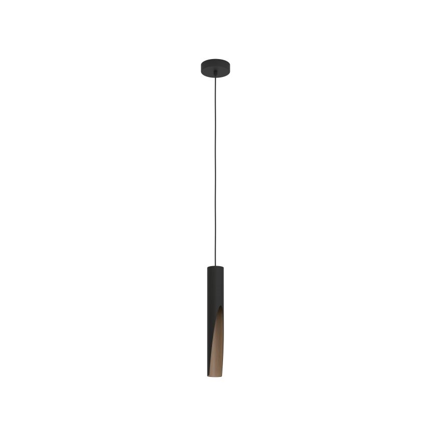 Eglo - LED Luster na sajli 1xGU10/4,5W/230V crna/smeđa