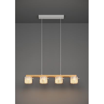 Eglo - LED RGBW Prigušivi luster na sajli 4xLED/3,7W/230V 2700-6500K