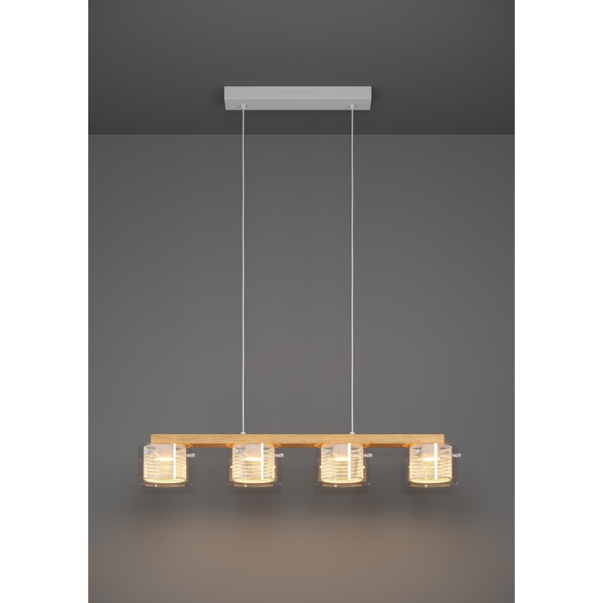Eglo - LED RGBW dimabilni luster na užetu 4xLED/3,7W/230V 2700-6500K