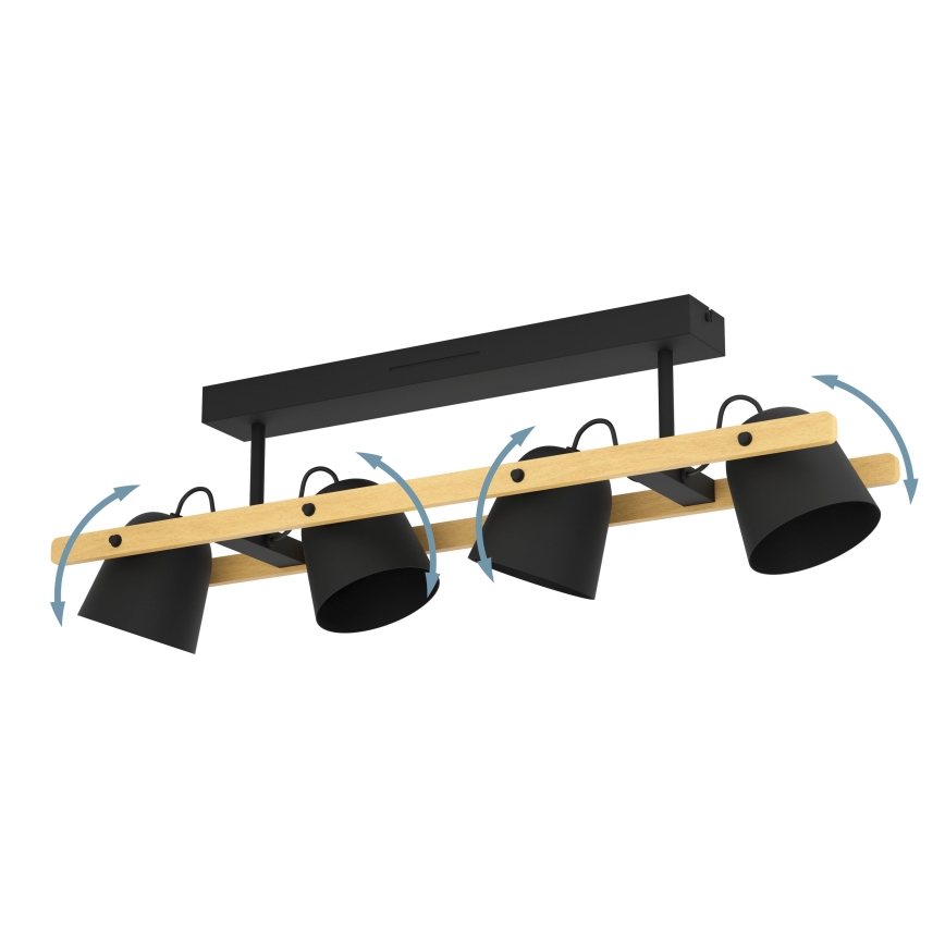 Eglo - LED RGBW stropna lampa s prigušivanjem 4xLED/3,7W/230V 2700-6500K