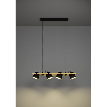 Eglo - LED RGBW dimabilni luster na užetu 4xLED/3,7W/230V 2700-6500K