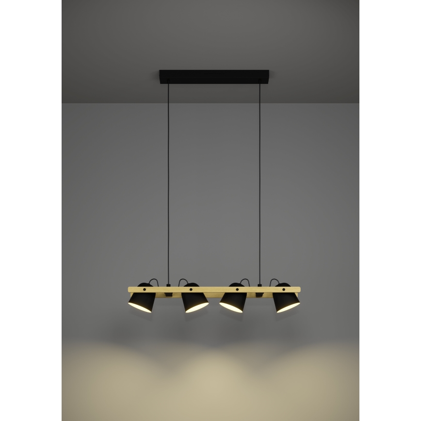 Eglo - LED RGBW dimabilni luster na užetu 4xLED/3,7W/230V 2700-6500K