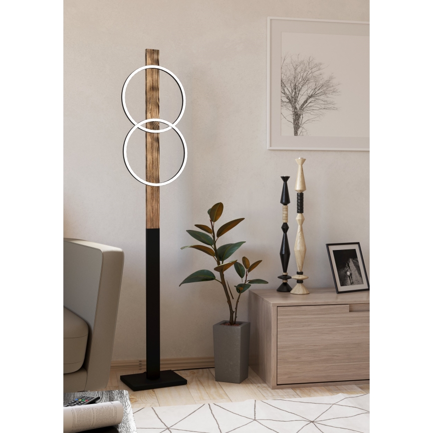 Eglo - LED Podna lampa 2xLED/12W/230V 3000K smeđa/crna