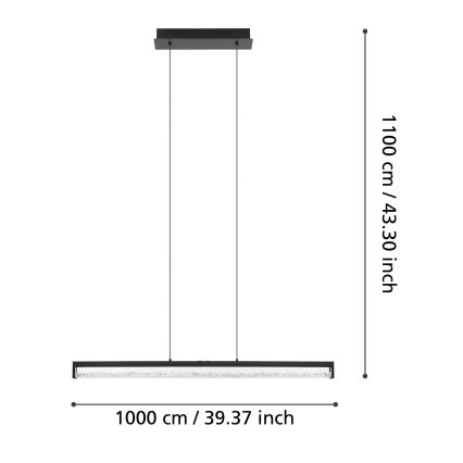 Eglo - LED Prigušivi luster na sajli LED/36W/230V 2700 - 5000K