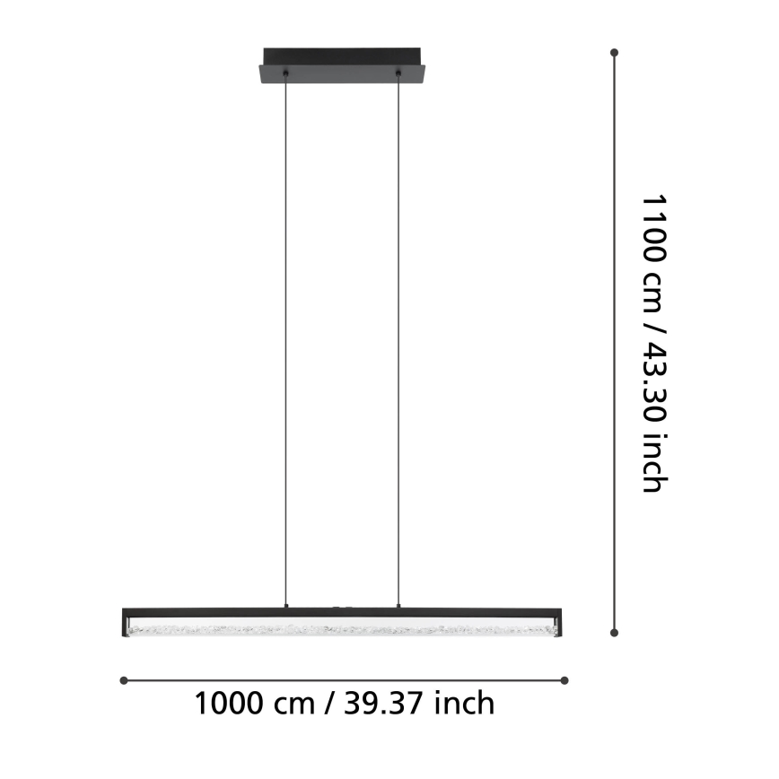 Eglo - LED prigušivač luster na užetu LED/36W/230V 2700 - 5000K